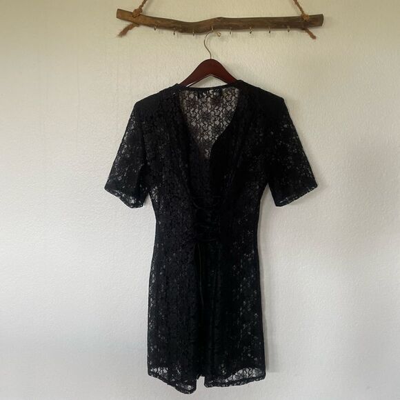RARE Vintage black lace dress - Picture 3 of 5